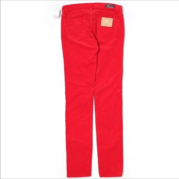 ❌SOLD❌ AG Adriano Goldschmied Red Cords Cigarette - Picture 2 of 7